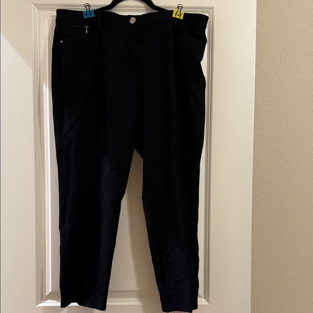 Chico's Black Straight Leg Pants- Petite length